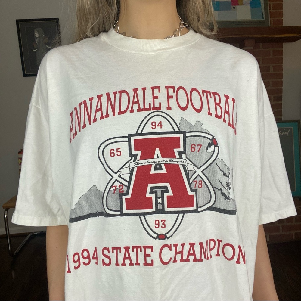 Vintage 1994 Annandale Football State Champions Single Stitch Oversized … - Picture 1 of 14
